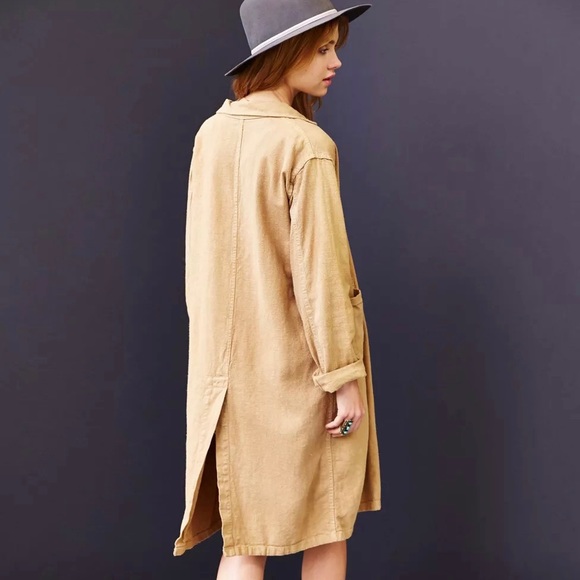 NWOT Urban Renewal Vintage Linen Shop Coat in Neutral - Picture 6 of 9